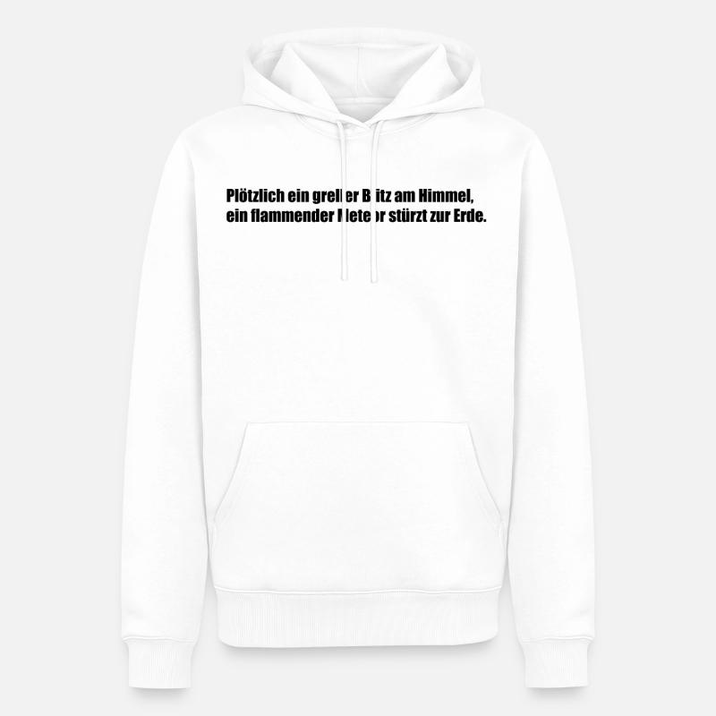 ploetzlich - Männer Premium Bio Hoodie - Weiß