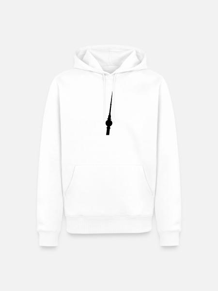 Fernsehturm schief - Männer Premium Bio Hoodie - Weiß