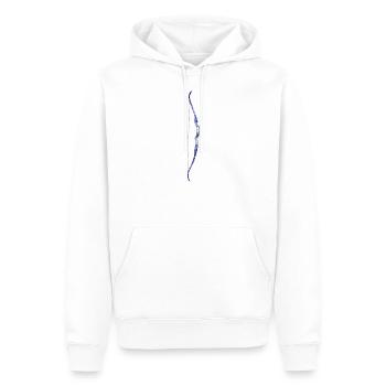 Archer de tir à l'arc classique - Sweat à capuche Premium bio Homme - blanc - Devant - Nico (187cm)