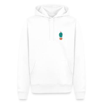 Cute cactus - Men’s Premium Organic Hoodie - white - Front - Nico (187cm)