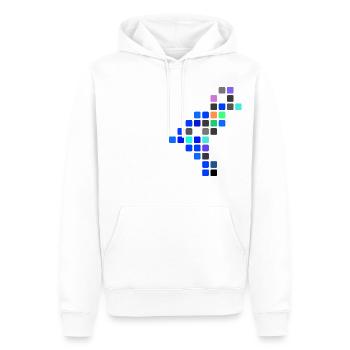 Decoration pattern - square sequin style. - Men’s Premium Organic Hoodie - white - Front - Nico (187cm)