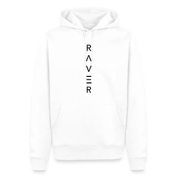 RAVER Vertikal - Männer Premium Bio Hoodie - Weiß - Vorne - Nico (187cm)