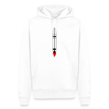 Vecteur de vol spatial spatial de fusée spatiale - Sweat à capuche Premium bio Homme - blanc - Devant - Nico (187cm)