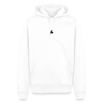 Straße mit Mittelstreifen - Männer Premium Bio Hoodie - Weiß - Vorne - Nico (187cm)