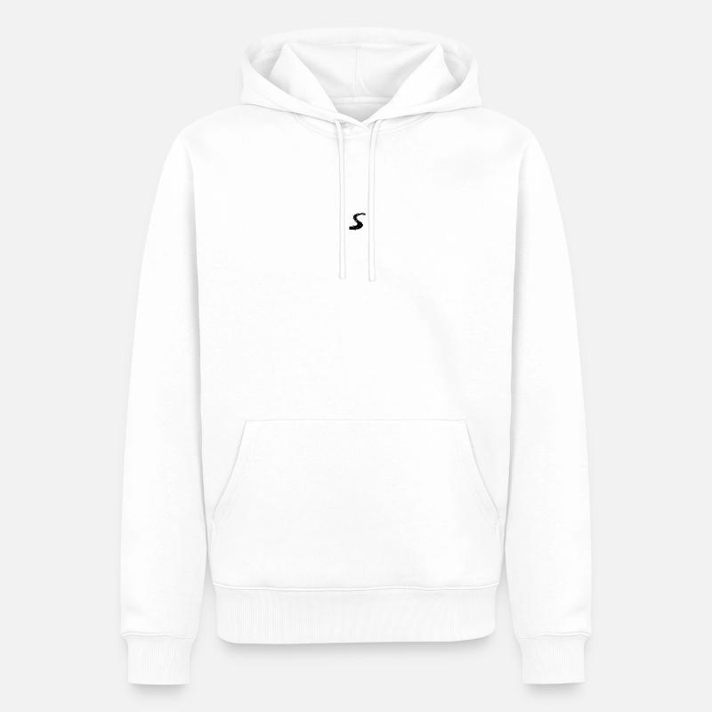 Route avec bande centrale - Sweat à capuche Premium bio Homme - blanc