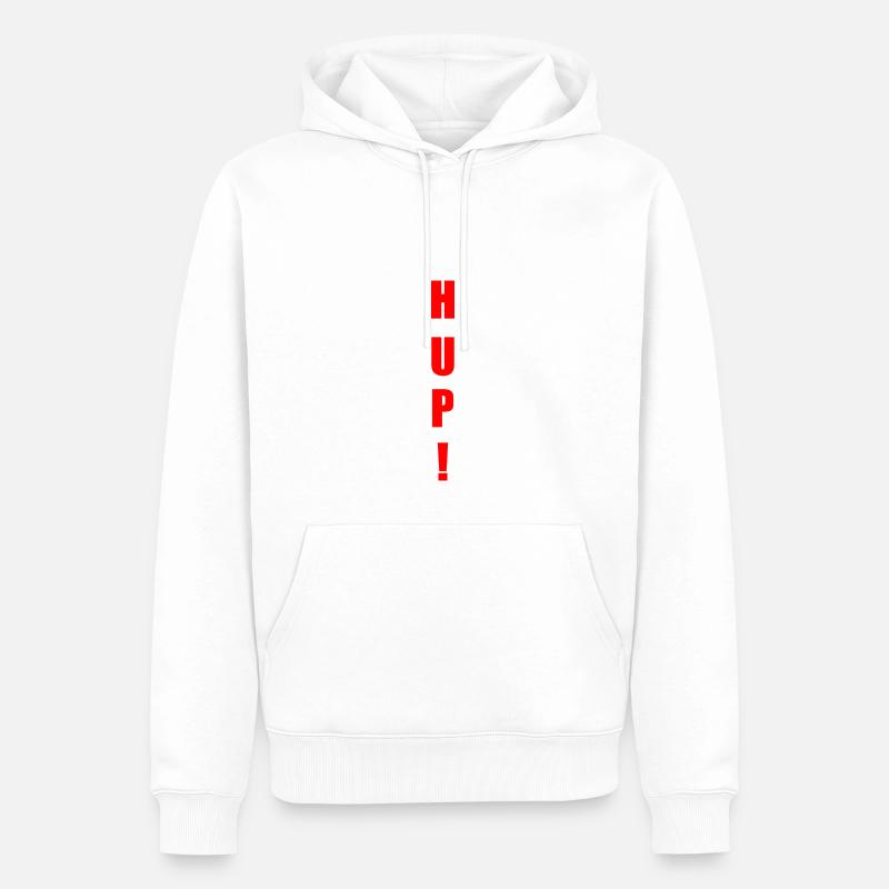 HUP!! - Sweat à capuche Premium bio Homme - blanc