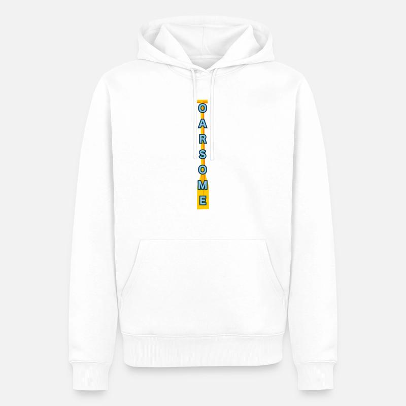 Conception d’aviron à rames - Sweat à capuche Premium bio Homme - blanc