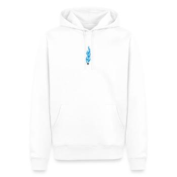 flammen - Männer Premium Bio Hoodie - Weiß - Vorne - Nico (187cm)