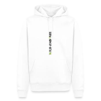 GOWILD - wild and free - Männer Premium Bio Hoodie - Weiß - Vorne - Nico (187cm)