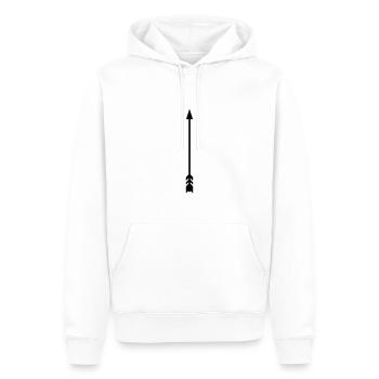 Pfeil mit Rahmen Vektor - Männer Premium Bio Hoodie - Weiß - Vorne - Nico (187cm)