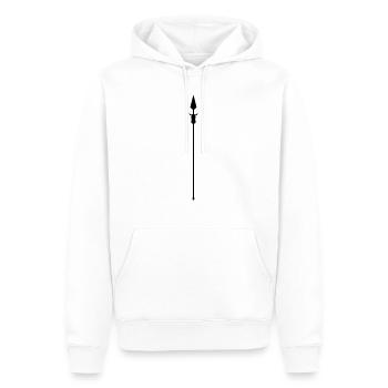Asia Speer 2 - Männer Premium Bio Hoodie - Weiß - Vorne - Nico (187cm)