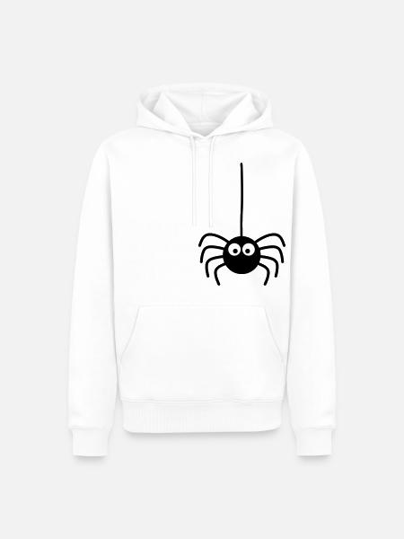 spider - Men’s Premium Organic Hoodie - white