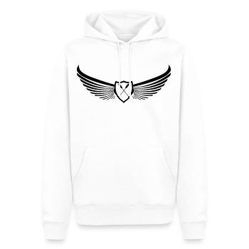 Dragon boat emblème bannière logo pagayer 1C. - Sweat à capuche Premium bio Homme - blanc - Devant - Nico (187cm)