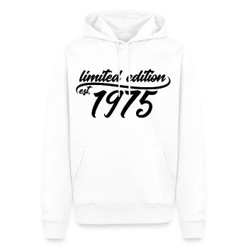 Limited Edition est 1975 - Männer Premium Bio Hoodie - Weiß - Vorne - Nico (187cm)