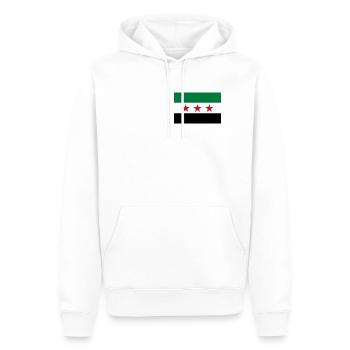 Syria Flag 2011 - Men’s Premium Organic Hoodie - white - Front - Nico (187cm)