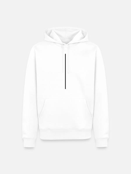 Linie - Männer Premium Bio Hoodie - Weiß