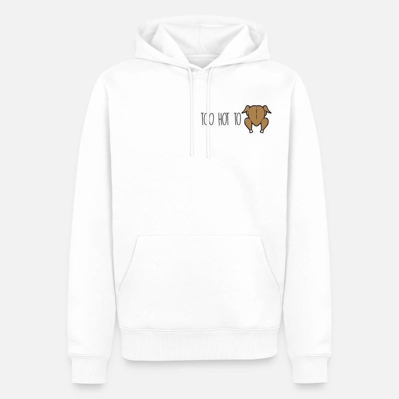 trop chaud pour hendl - Sweat à capuche Premium bio Homme - blanc