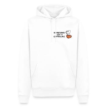 I got a Caffeeeling - Kaffee Liebhaber Barista - Männer Premium Bio Hoodie - Weiß - Vorne - Nico (187cm)