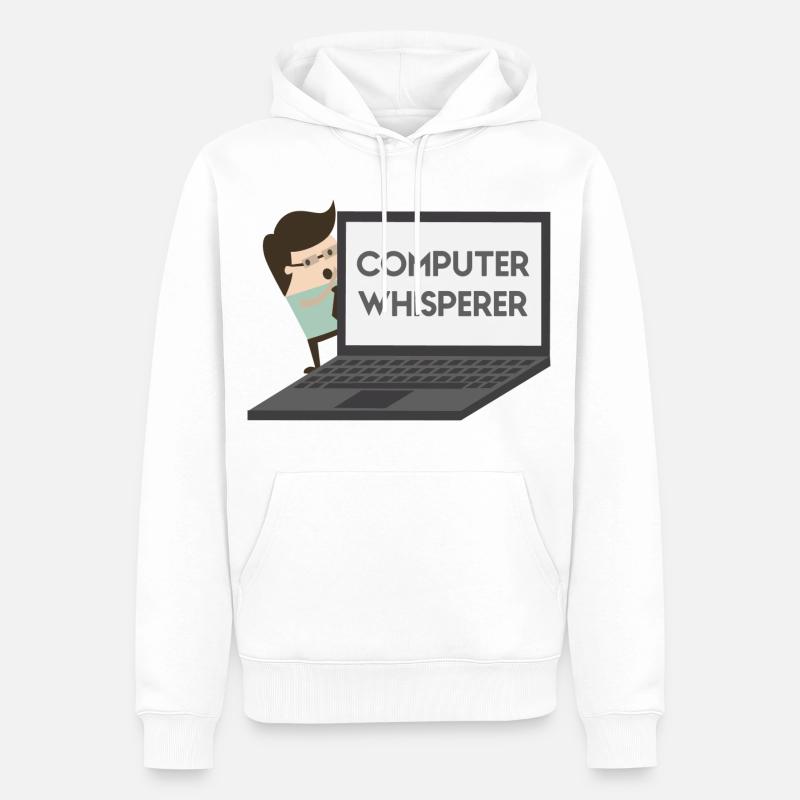 Computer Whisperer Programmierer Informatiker - Männer Premium Bio Hoodie - Weiß