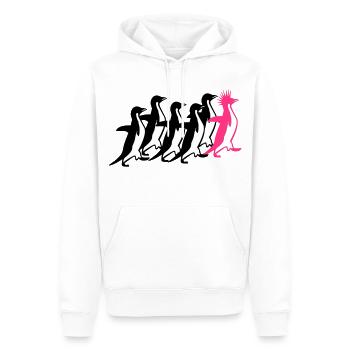 Pinguine Rudel - Männer Premium Bio Hoodie - Weiß - Vorne - Nico (187cm)