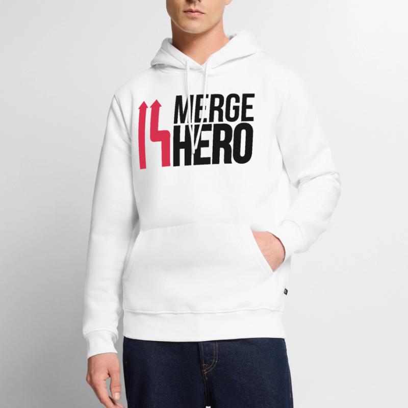 Merge Code Held Männer Premium Bio Hoodie