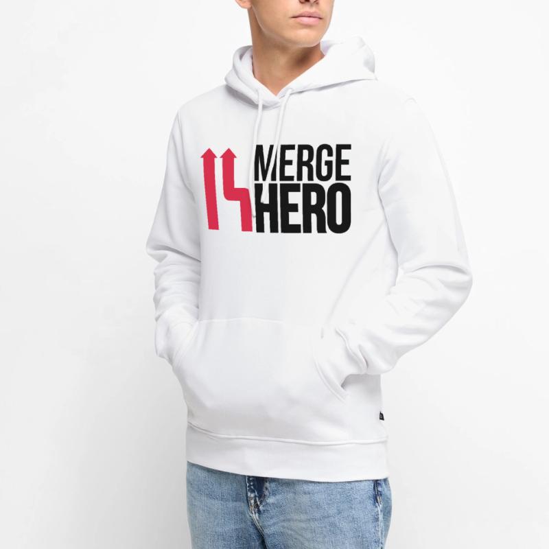 Merge Code Held Männer Premium Bio Hoodie