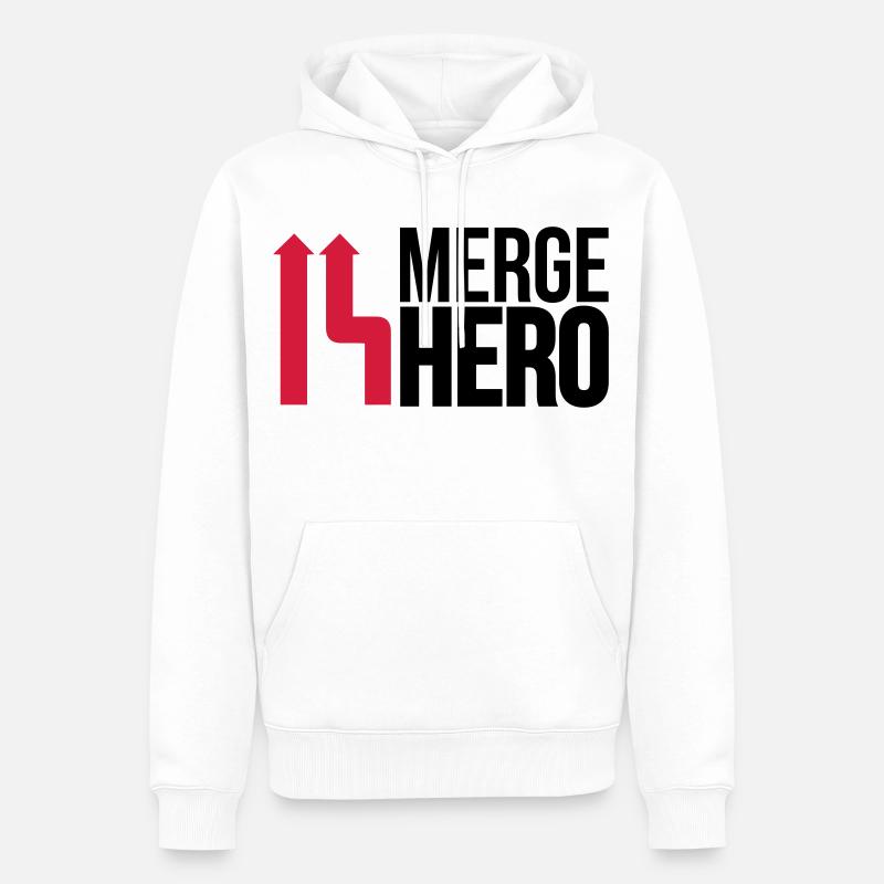 Merge Code Held - Männer Premium Bio Hoodie - Weiß