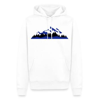 Berge, Winter, Landschaft - Männer Premium Bio Hoodie - Weiß - Vorne - Nico (187cm)
