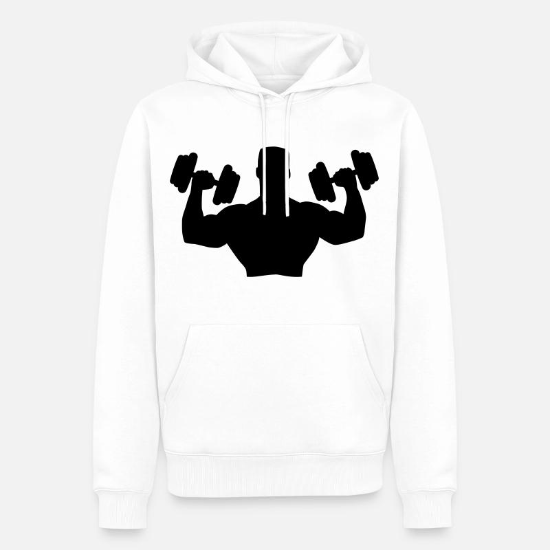 Muscle Man Training - Männer Premium Bio Hoodie - Weiß