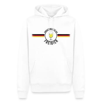 Einigkeit und Recht auf F - Männer Premium Bio Hoodie - Weiß - Vorne - Nico (187cm)