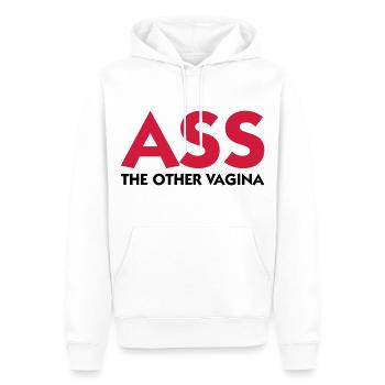 Arsch: Die andere Vagina! - Männer Premium Bio Hoodie - Weiß - Vorne - Nico (187cm)