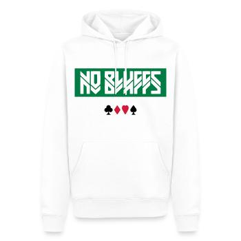 PAS DE BLUFFS - POKER - PAS DE BLUFFS - Sweat à capuche Premium bio Homme - blanc - Devant - Nico (187cm)