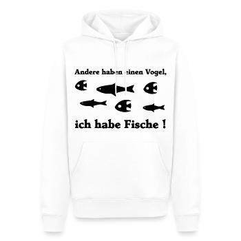 Aquarium Spruch Fische Vogel - Männer Premium Bio Hoodie - Weiß - Vorne - Nico (187cm)