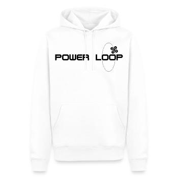 Power Loop Shirt - Männer Premium Bio Hoodie - Weiß - Vorne - Nico (187cm)