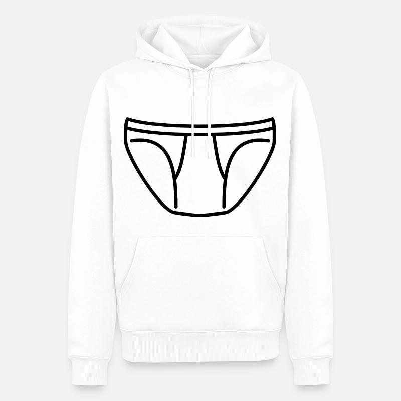 Unterhose - Männer Premium Bio Hoodie - Weiß