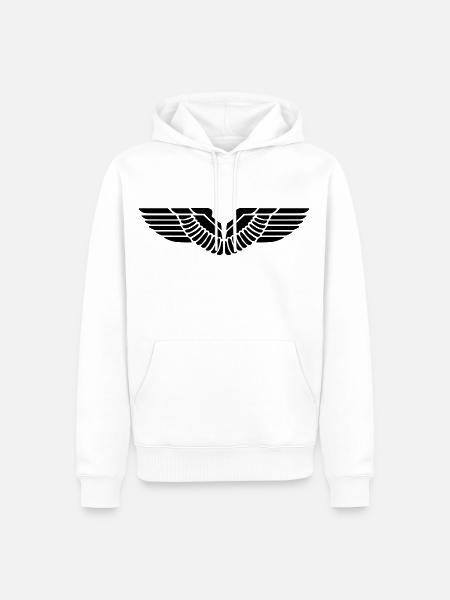 Aile aile ailes - Sweat à capuche Premium bio Homme - blanc