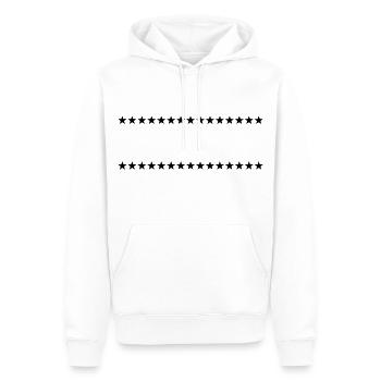 Zwei reihen Sterne - Männer Premium Bio Hoodie - Weiß - Vorne - Nico (187cm)