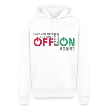 Computer Nerd Informatiker Reparatur Lustig Geek - Männer Premium Bio Hoodie - Weiß - Vorne - Nico (187cm)