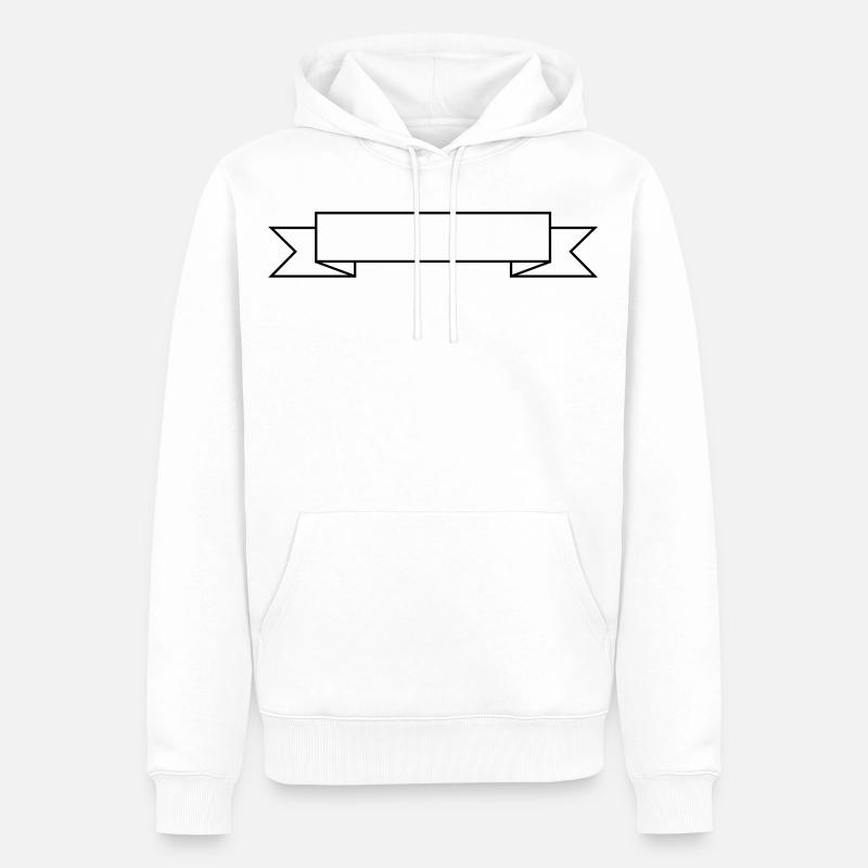 Banner - Männer Premium Bio Hoodie - Weiß