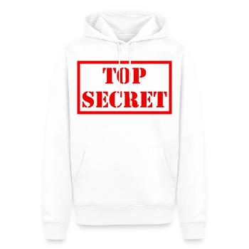 Top Secret - Männer Premium Bio Hoodie - Weiß - Vorne - Nico (187cm)