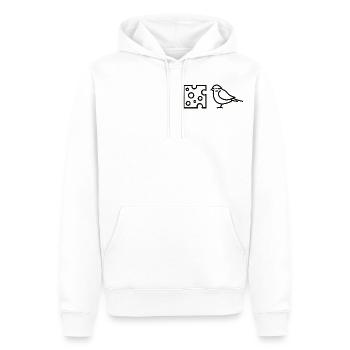 minimal cheese spaetzle - Men’s Premium Organic Hoodie - white - Front - Nico (187cm)