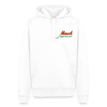 Mensch Ärgere Dich Nicht - Rot-Grünes Logo - Männer Premium Bio Hoodie - Weiß - Vorne - Nico (187cm)