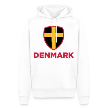 Drapeau national du Danemark - Sweat à capuche Premium bio Homme - blanc - Devant - Nico (187cm)