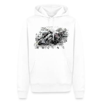 Moto GP - Motorrad Racing - Sweat à capuche Premium bio Homme - blanc - Devant - Nico (187cm)