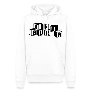 Builder Shirt Builder Gift Idea - Men’s Premium Organic Hoodie - white - Front - Nico (187cm)