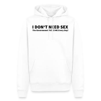 gouvernement de cadeau de baise de sexe - Sweat à capuche Premium bio Homme - blanc - Devant - Nico (187cm)