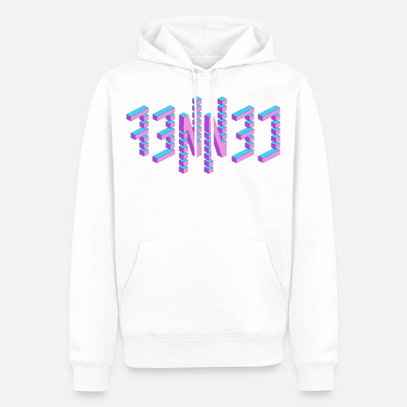 FennecCube - Männer Premium Bio Hoodie - Weiß