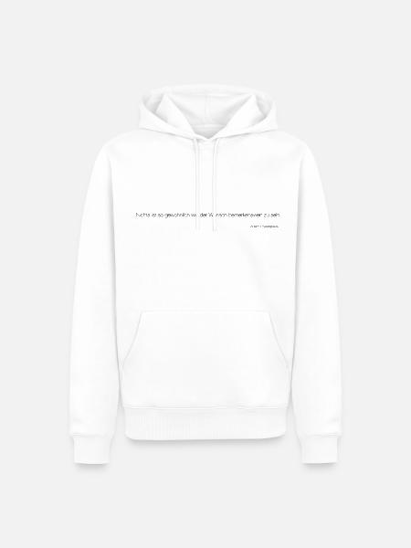 Shakespeare Zitat - Männer Premium Bio Hoodie - Weiß