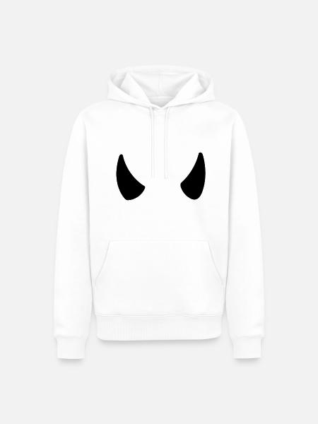 Hörner - Männer Premium Bio Hoodie - Weiß