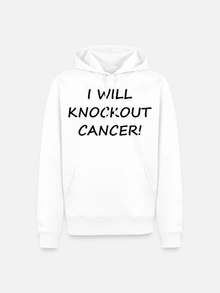 I Will Knockout Cancer! - Men’s Premium Organic Hoodie - white